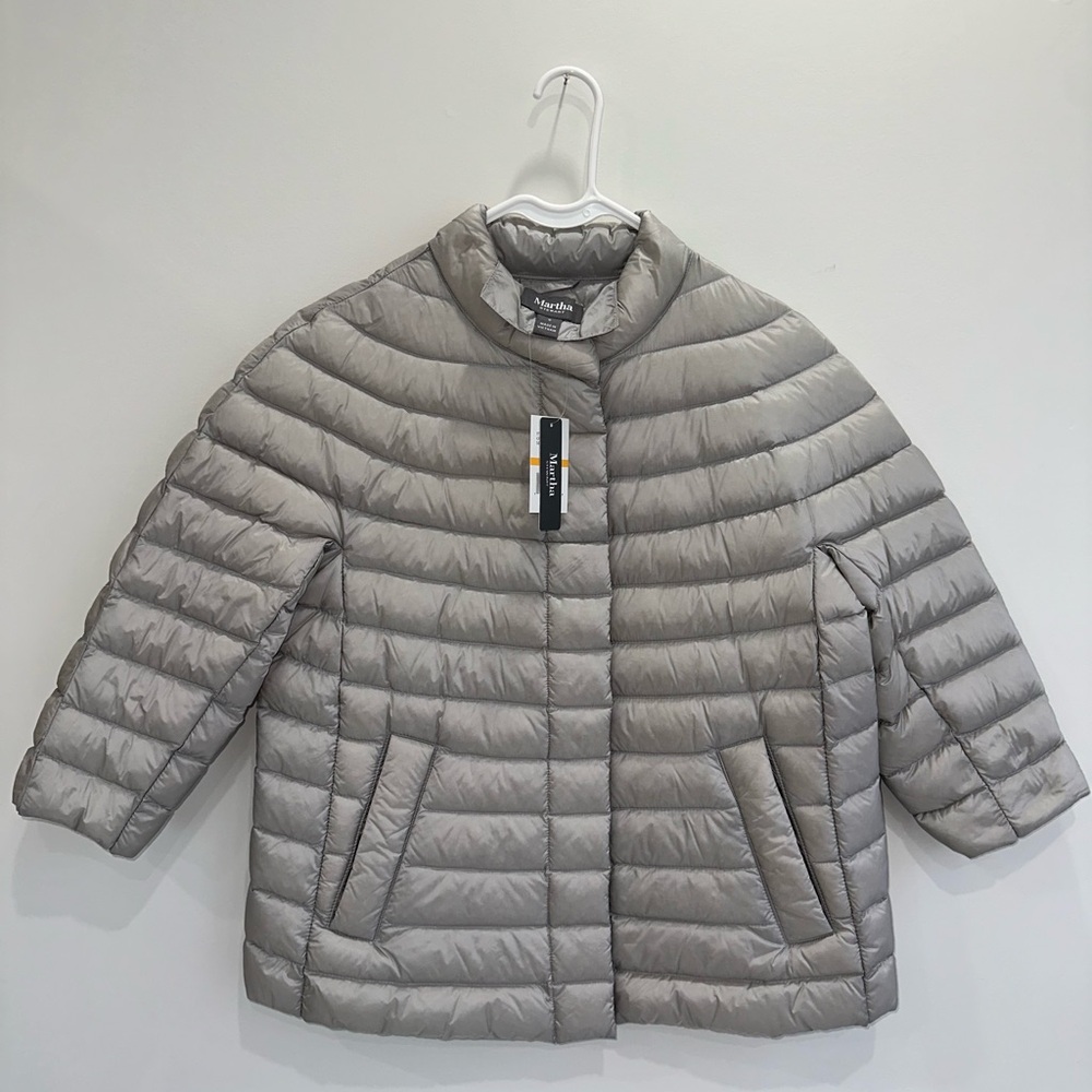 Martha Stewart Silver Puffer Jacket